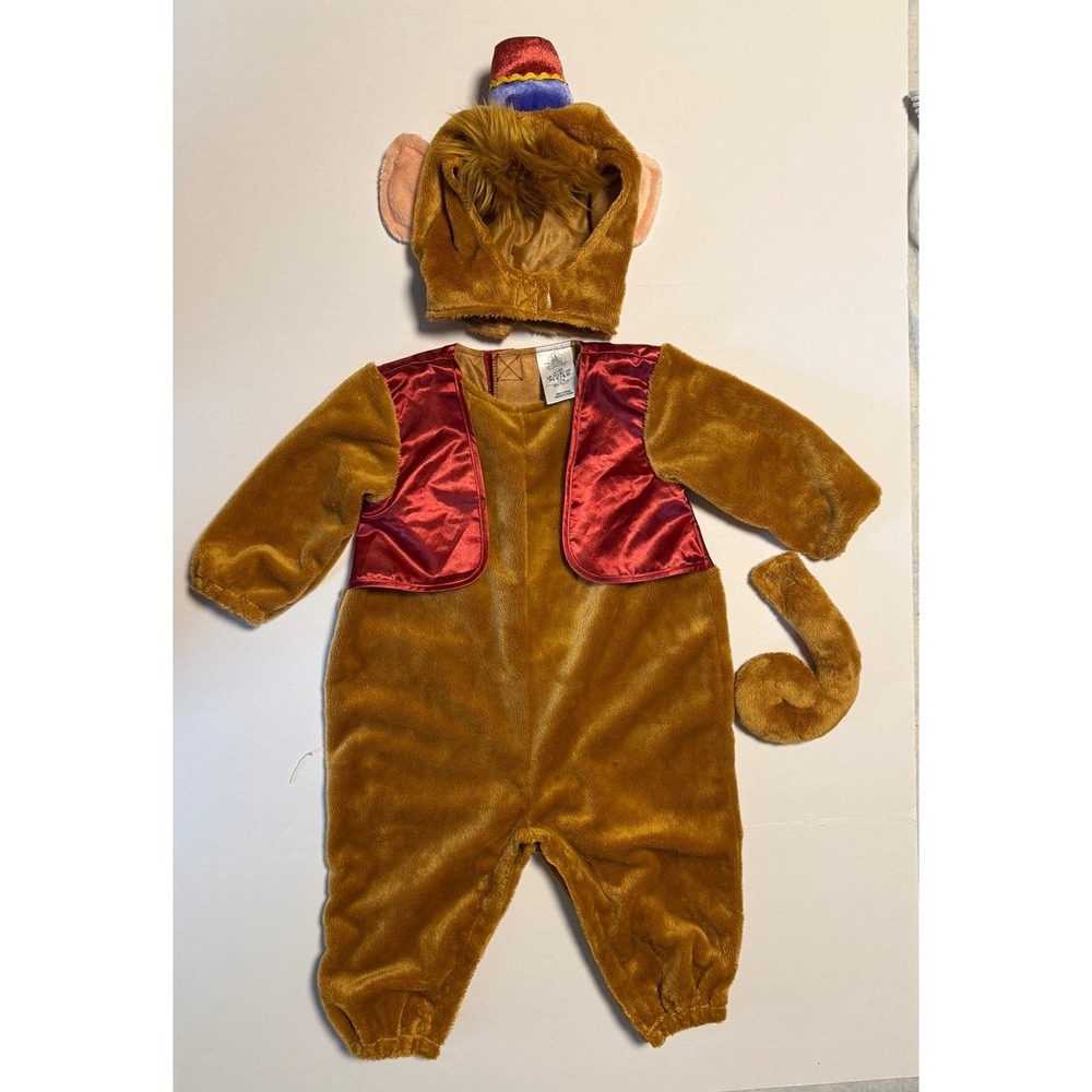 Disney Store Aladdin Abu Monkey Costume with Tail Baby 6-12 Months Halloween